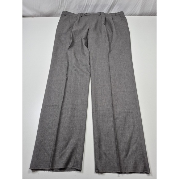 VTG Lauren Ralph Lauren Dress Pants Men's 46x36 Gray Wool Pleated Unhemmed NWT